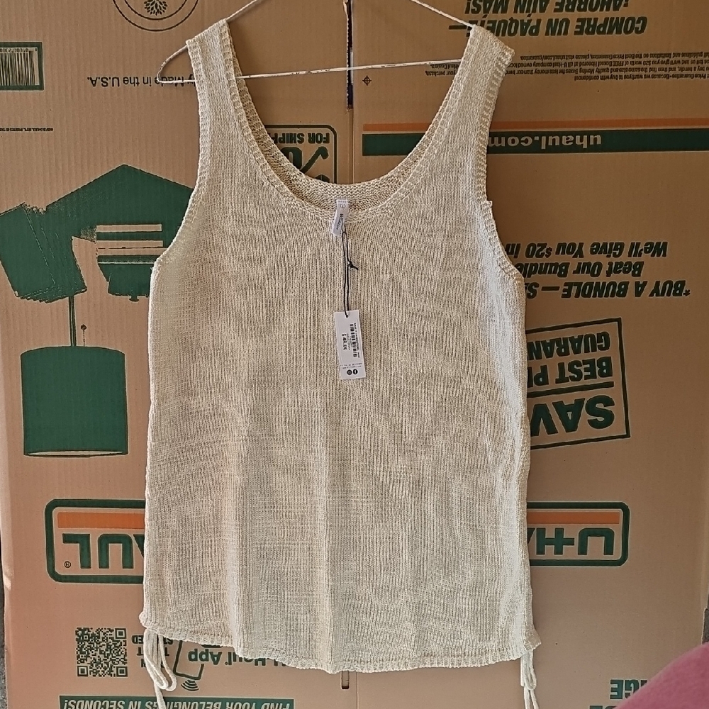 Wishlist Cream Sleeveless Tank Top